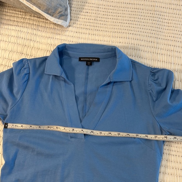 Boston Proper Blue Collared Dress - Picture 4 of 6